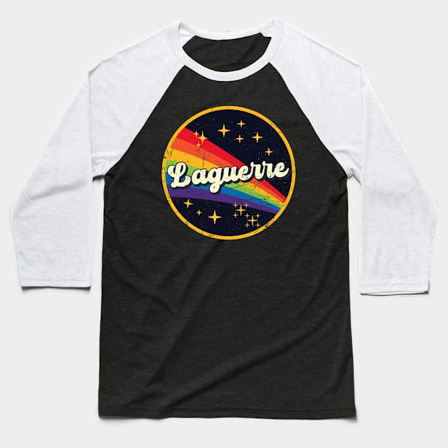 Laguerre // Rainbow In Space Vintage Grunge-Style Baseball T-Shirt by LMW Art